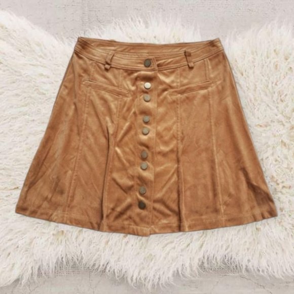 SUPER Soft Faux Suede Skater Skirt- XS​ - Picture 1 of 7